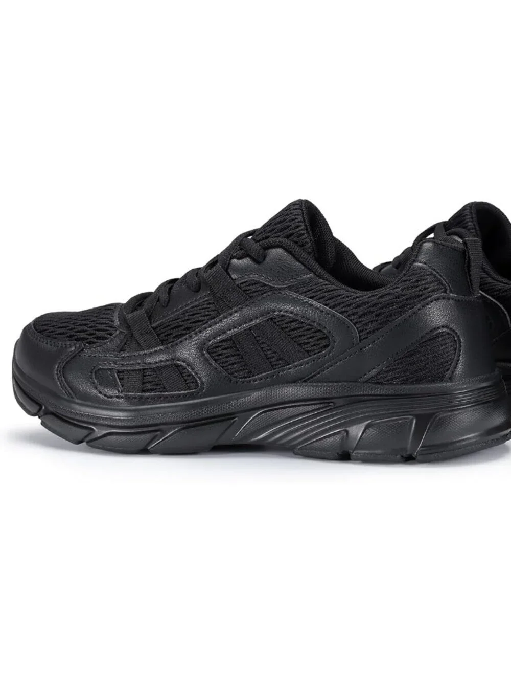 Women's All Black Walking Shoes Comfortable Running Casual Tennis Sneakers